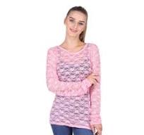 Black & Pink Cotton Net Top