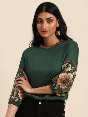 Green Pearl Beaded Summercool Top